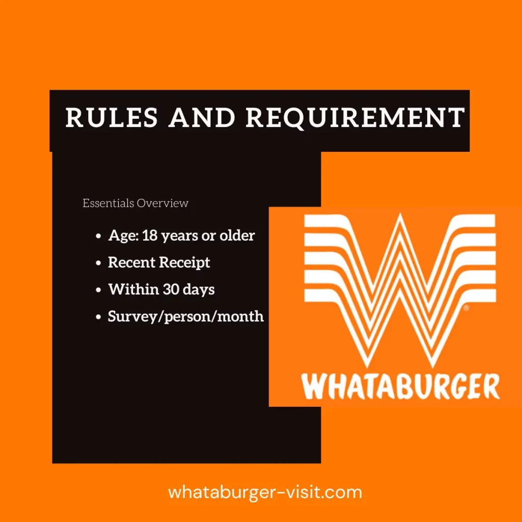 WhataBurgerVisit Survey Rules And Requirement